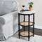 Hello Honey® 28" Round Wood End Table with Marble Top